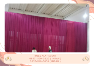 Sewa Tirai Filamin Warna Marun Area Bekasi