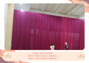 Sewa Tirai Filamin Warna Marun Area Bekasi