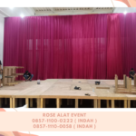 Sewa Tirai Filamin Warna Marun Area Bekasi