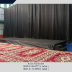 Rental Karpet Permadani Merah Dan Tirai Hitam Area Bekasi