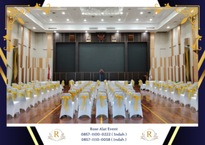 Sewa Kursi Futura Cover Putih Dan Pita Kuning Bsd