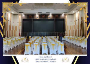 Sewa Kursi Futura Cover Putih Dan Pita Kuning Bsd