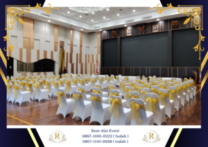 Sewa Kursi Futura Cover Putih Dan Pita Kuning Bsd