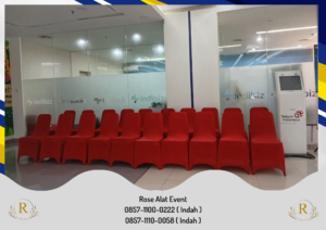 Sewa Kursi Event Berkualitas Cover Merah Ketat Bekasi