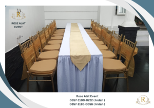 Sewa Kursi Tiffany Gold Dan Pita Area Jakarta Timur