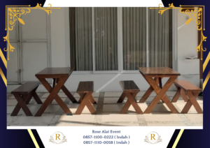 Gudang Sewa Set Meja Bangku Kayu Area Sekitar Bekasi