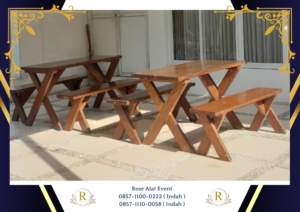 Gudang Sewa Set Meja Bangku Kayu Area Sekitar Bekasi