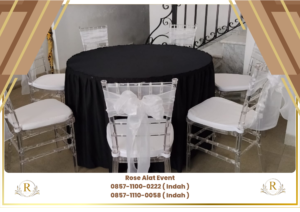 Rental Meja Bulat Kursi Tiffany Acrylic Tangerang Banten