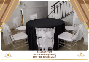 Rental Meja Bulat Kursi Tiffany Acrylic Tangerang Banten