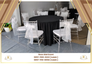 Rental Meja Bulat Kursi Tiffany Acrylic Tangerang Banten