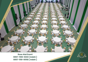 Sewa Meja Bulat Dan Kursi Event Cover Putih Stok Banyak Bekasi