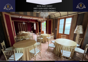 Sewa Meja Bundar Kursi Vip Tiffany Gold Area Bekasi