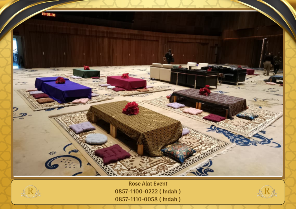 Sewa Meja Lesehan Kotak Bantal Alas Duduk Area Bekasi