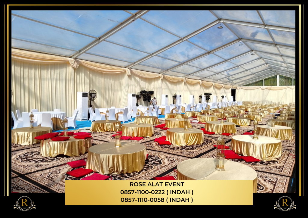 Sewa Meja Lesehan Bundar Karpet Permadani Bekasi