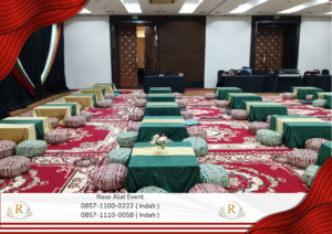 Sewa Meja Lesehan Kotak Full Cover Area Cikarang