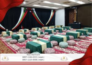 Sewa Meja Lesehan Kotak Full Cover Area Cikarang