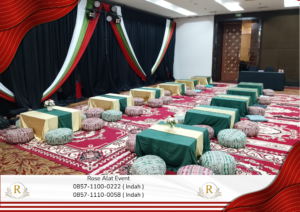 Sewa Meja Lesehan Kotak Full Cover Area Cikarang