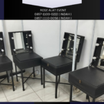 Sewa Meja Kaca Rias Portable VIp Hitam Area Bekasi