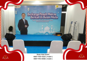 Rental Backdrop Panggung Karpet Biru Bekasi