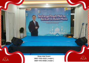 Rental Backdrop Panggung Karpet Biru Bekasi