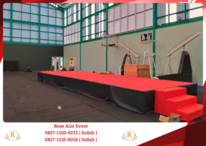Sewa Panggung Karpet Merah Poni Hitam Bekasi