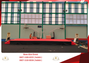 Sewa Panggung Karpet Merah Poni Hitam Bekasi