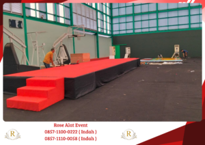 Sewa Panggung Karpet Merah Poni Hitam Bekasi