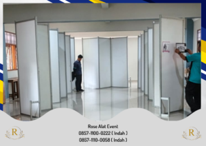 Sewa Partisi Putih Setting Zigzag Area Bekasi