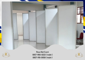 Sewa Partisi Putih Setting Zigzag Area Bekasi