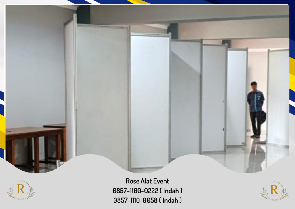 Sewa Partisi Putih Setting Zigzag Area Bekasi