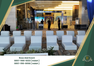 Sewa Sofa Putih Type Lesehan Meja Kaca VIP Area Bekasi