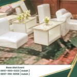 Sewa Sofa Putih Type Lesehan Meja Kaca VIP Area Bekasi