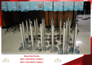 Sewa Tiang Antrian Sofa Meja Kaca Vip Bekasi