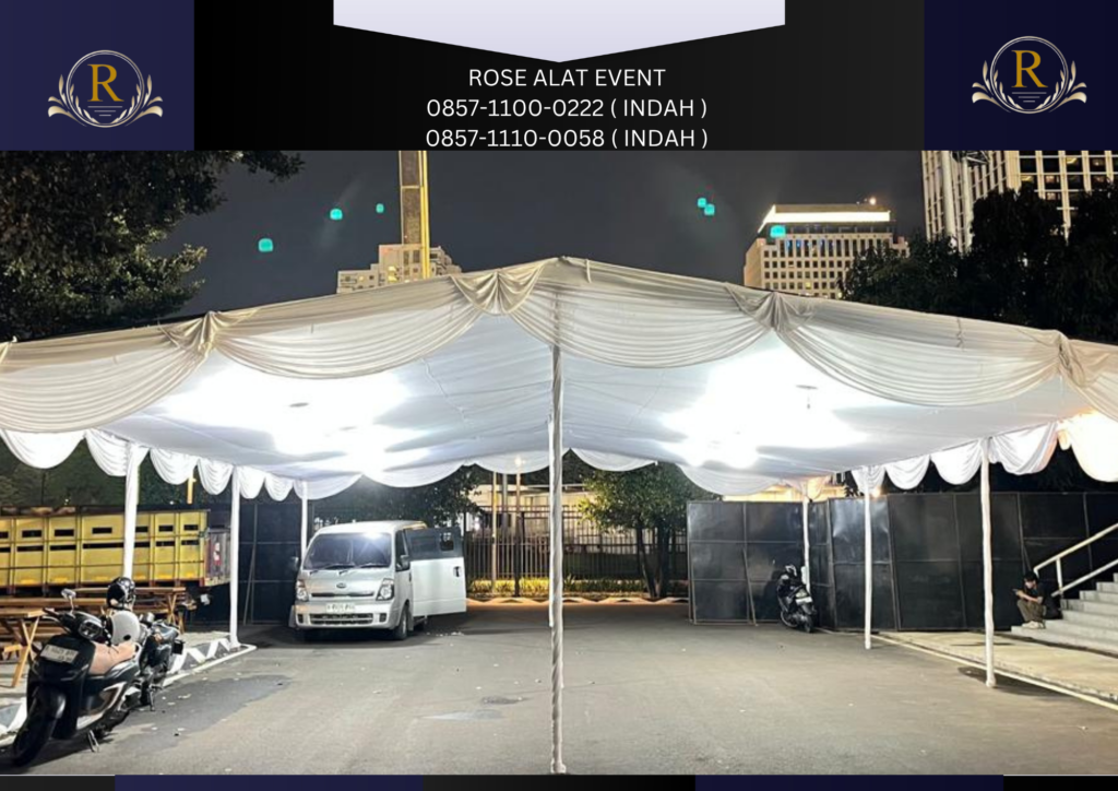 Sewa Tenda Plafon Putih Modelo Gudang Area Bekasi