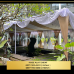 Sewa Tenda Serut Dan Plafon Poni Biru Putih Bekasi