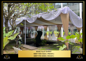 Sewa Tenda Serut Dan Plafon Poni Biru Putih Bekasi