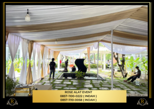 Sewa Tenda Serut Dan Plafon Poni Biru Putih Bekasi