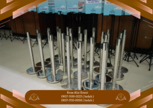 Gudang Sewa Tiang Antrian Type Pita Tarik Biru Bekasi