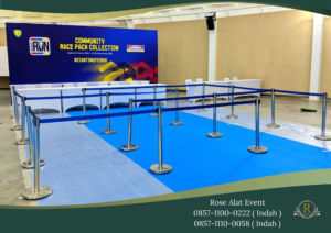 Sewa Tiang Antrian Stainless Type Pita Tarik Area Bekasi