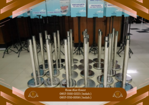Gudang Sewa Tiang Antrian Type Pita Tarik Biru Bekasi