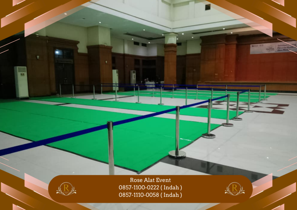 Gudang Sewa Tiang Antrian Type Pita Tarik Biru Bekasi