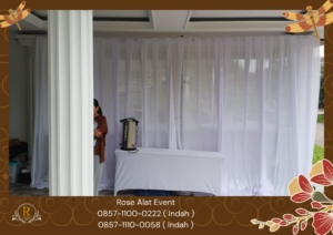 Rental Tirai Putih Bersih Bahan Filamin Terdekat Bekasi