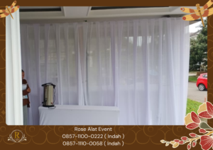 Rental Tirai Putih Bersih Bahan Filamin Terdekat Bekasi
