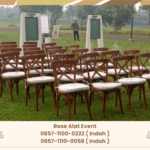 Rental Kursi Silang Cross Back Kayu Area Mustikajaya Bekasi