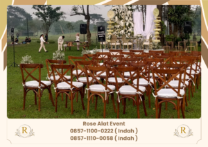 Rental Kursi Silang Cross Back Kayu Area Mustikajaya Bekasi
