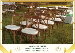 Sewa Kursi Cross Back Kayu Purwakarta Elegan Dan Mewah