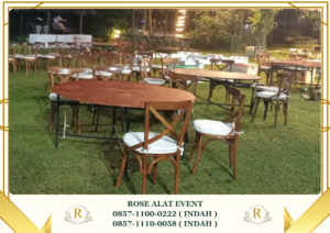 Sewa Kursi Cross Back Kayu Purwakarta Elegan Dan Mewah