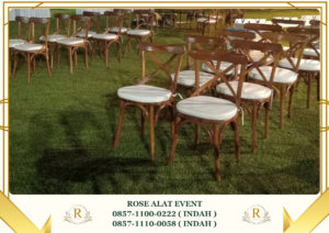 Sewa Kursi Cross Back Kayu Purwakarta Elegan Dan Mewah