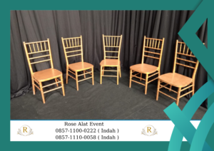 Sewa Kursi Tiffany Acrylic Bening Dan Tiffany Kayu Bekasi