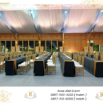 Sewa Kursi Dan Meja Taplak Runner Gold Bandung